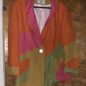 Over Sized Multi Color Blazer
